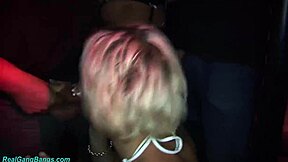 chubby stepsis gets pounded in rough club gangbang