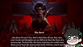 I Helvede Opdager En Gay Mand Hvordan Man Knepper Djævelen I Et Komisk Gruppesex Spil Med Dybthroat Og Røvknold