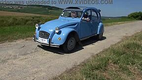 Hikers fucking in forest with quick lick and cum finish