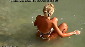 Beach-Amateure erwischt bei dampfem Moment