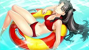 Sensuroimaton Fate Stay Night Hentai Saber Rin Sakura Rider Caren kanssa