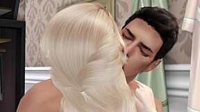 Moj šef jebe moju ženu tajno na žurci u kupatilu Sims 4