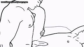 Black and White Animated Gay Porn Part 4 Shows Colombian Twinks in Bareback Action with Monster Cocks for First Time.
