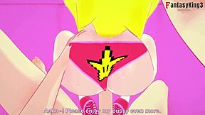 Peach prende pecorina POV in gioco anime