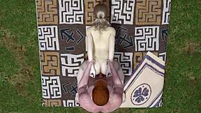 Waarom neukt deze roodharige gast een sexy blondine in het spel?