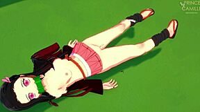 Ártatlan Nezuko Chan Küzd Az Ösztöneivel Demon Slayer Hentai-ben