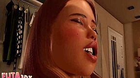 Futa3Dx - Lilla Håret Babe Gir Footjob Til Futa Blond