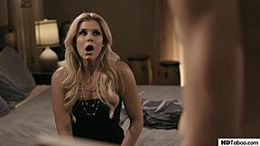 אישה בוגדת נפלה בפח לסקס קשה עם בן חורג לא מוכר