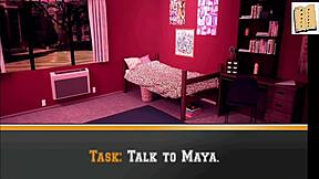 図書館でイザベラと情熱的にキス、Being a DIK Chickルート44