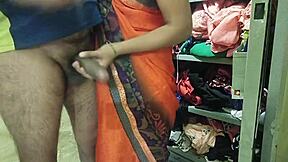 Maid's Sari Stripped for Pussy Fucking and Anal in Hindi Audio