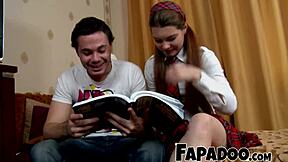 hey, guess what? my tutor’s giving me pleasure lessons as a teen student, with anal fingering and assfucking all over! 😜