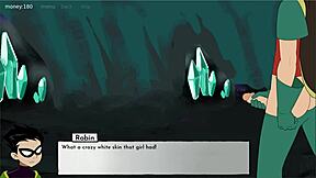 18टाइटन्स एपिसोड 49 में एनिमे स्टाइल में विस्तृत प्रेमी सेक्स दृश्य