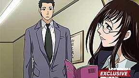 Perversen Stiefvater kann seine Hände nicht von ihren großen Titten lassen in unzensiertem Hentai