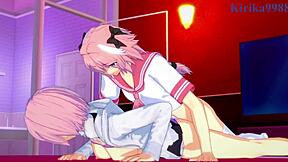 Jag tittar på Mash Kyrielight och Astolfo i Fate Grand Order hentai