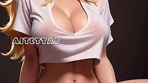 Lepotica blondinka jaha ogromen kur v anime hentaju