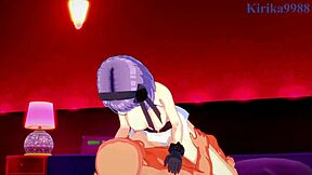 Hotaru Shidare i stari čovek u hentai karikaturi Dagashi Kashi