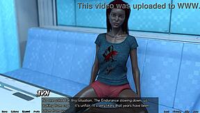 Strandet i rommet 134 - gift busty ebony raser mot meg over spill