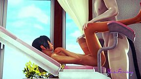 Yaoi femboy Simon segura pauzão sem camisinha