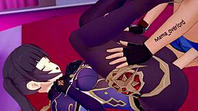 Mona chce dostat do prdele v love hotelu Genshin Impact hra 😏