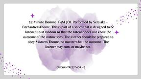 vedu tě přes tuto femdom joi-cei seanci, část 3 z 12, s dominací a instrukcemi pro orgasmus