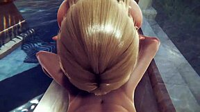 무수정 코스프레로 큰 엉덩이 액션 하는 애니 헨타이 엘프