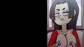 Boa Hancock titfuck loop în acțiune cartoon sălbatică. Anime hentai sâni mari sar la fiecare pompă.