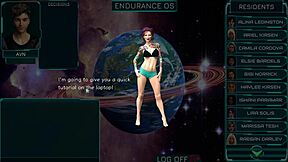 Ik ben gestrand in de ruimte, kletsend met deze schattige meisjes en hun enorme tieten