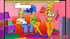 Jeg er besat af de bedste røv scener i Simptoons Simpsons porn