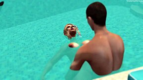 Моят добре езден съсед ролеви с бимбо заварена майка на басейна