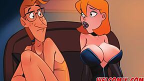 Freche MILF verführt Kerl zu Mitternachts-Fick und Kuss