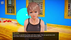 na minha nova família cartoon, a morena mamãe diz, vem brincar esse jogo erótico com suas tetas grandes e bunda