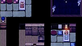 日焼けした女の子ナツキ ヘンタイゲームエピ9 夜の森でオシッコして気持ちいい