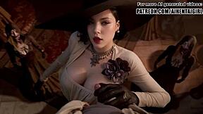 嘿，看看生化危机Lady Dimitrescu在无码本子里的cosplay！