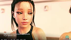 A O A Academy 22: Rebecca brilhante e molhada em roleplay quente