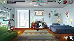 Summertimesaga δείχνει ώριμη γυναίκα να κάνει γιόγκα σε άγριες σκηνές παιχνιδιού. Κρέμα δράση ζεσταίνει γρήγορα!