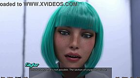 uvíznutý ve vesmíru s tlustou zralou křivou 18+ holkou v obřím oblečení datingové hry anime.