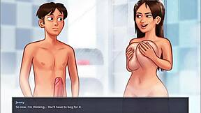 Summertime Saga: Enteada é Fodida Pelo Enteado com Pau Gigante nas Cenas da Jenny - Parte 1