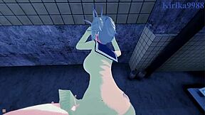 Himiko Toga Og Ochako Uraraka Deltager I Intense Lesbiske Møder