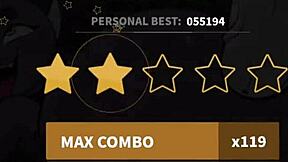 Beat Banger peli kiusaa neitsyttä aloittelijaa höyryisessä hentaissa