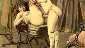 复古色情绘画带有诱人怀旧魅力