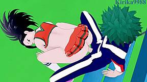 Himiko Toga, knulla mig hårt Izuku med Momo tittar på