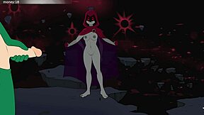 У 18Титанс Делу 26, гледај рејвен јебан два пута у интензивној хентај акцији!