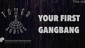 Experimentează primul tău gangbang cu vorbe murdare și sunete erotice pentru femei