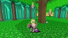 בחורה מפלצת עם תחת גדול וציצים שולטת בבלווג'וב וקרימפיי