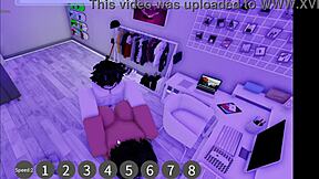 Fodendo ela em dois condomínios distintos no Roblox